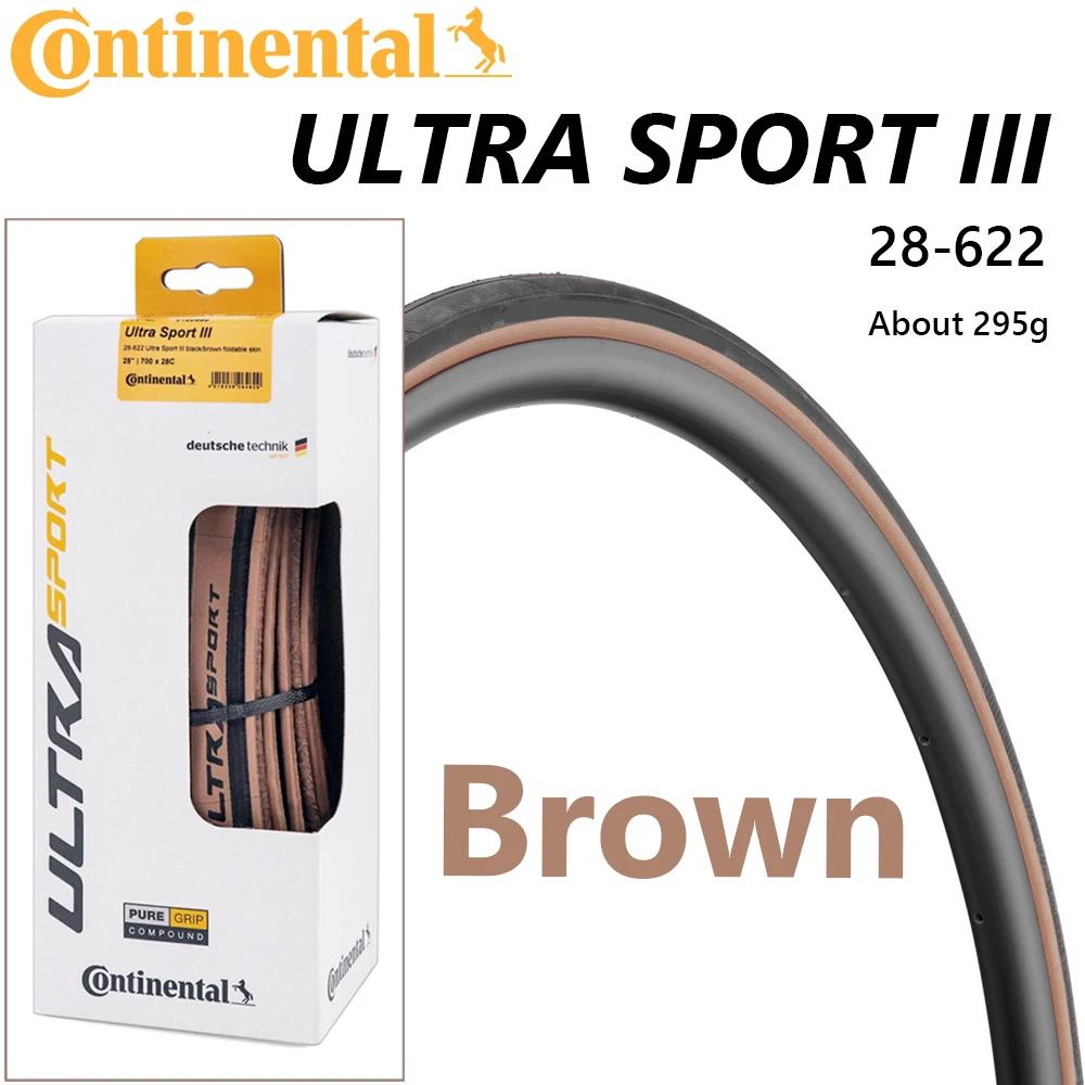 1 Pair Continental Ultra Sport III 700x28 Black Brown Folding PureGrip 3 Road Bike Tire Folding Tyre